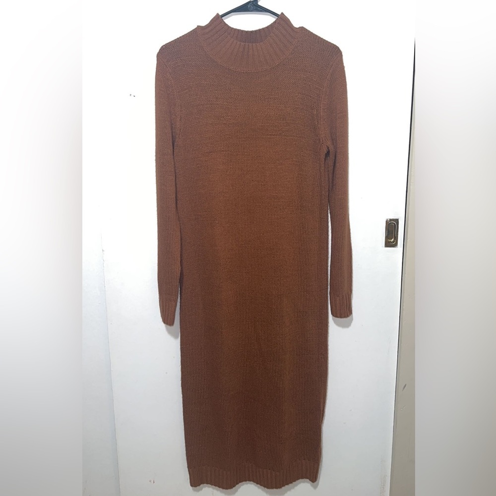 Mock-Neck Pencil Sweater Dress Size Medium